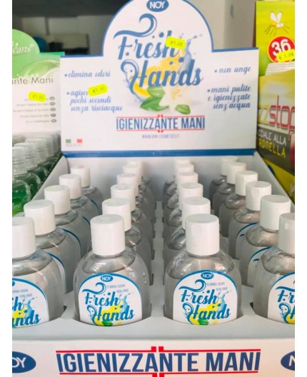 IGIENIZZANTE MANI GEL FRESH HANDS SENZ'ACQUA CON ALCOHOL - 3 PEZZI